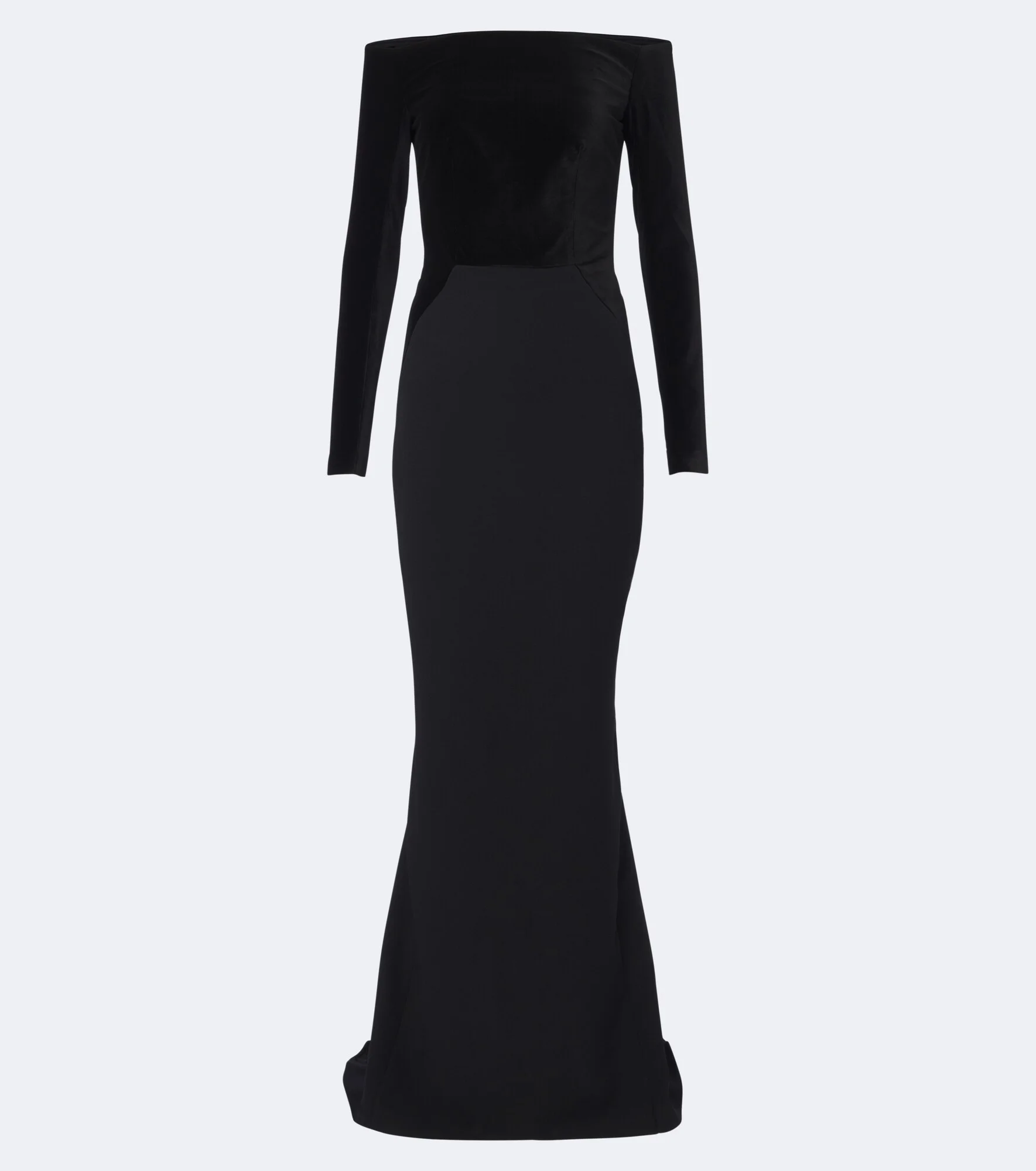 Pazienza crêpe and velvet gown - 1