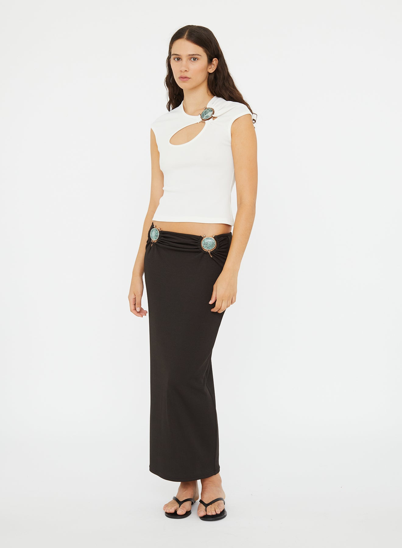 Mineral Stone Ruched Skirt - 4