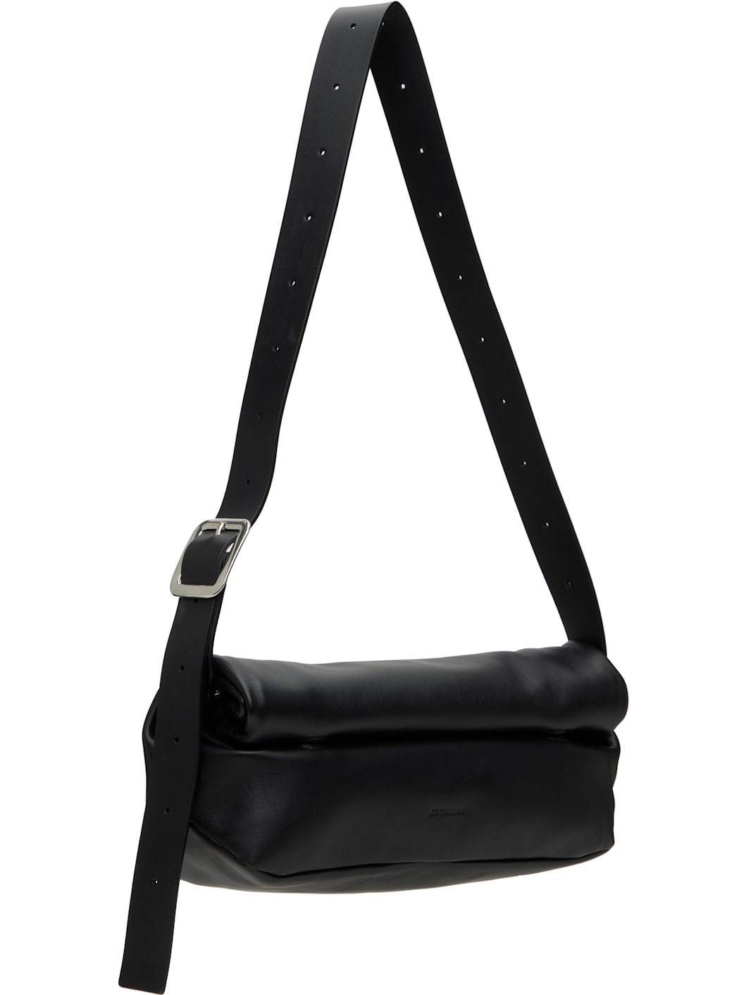 Black Rollup Small Square Belt Bag - 2