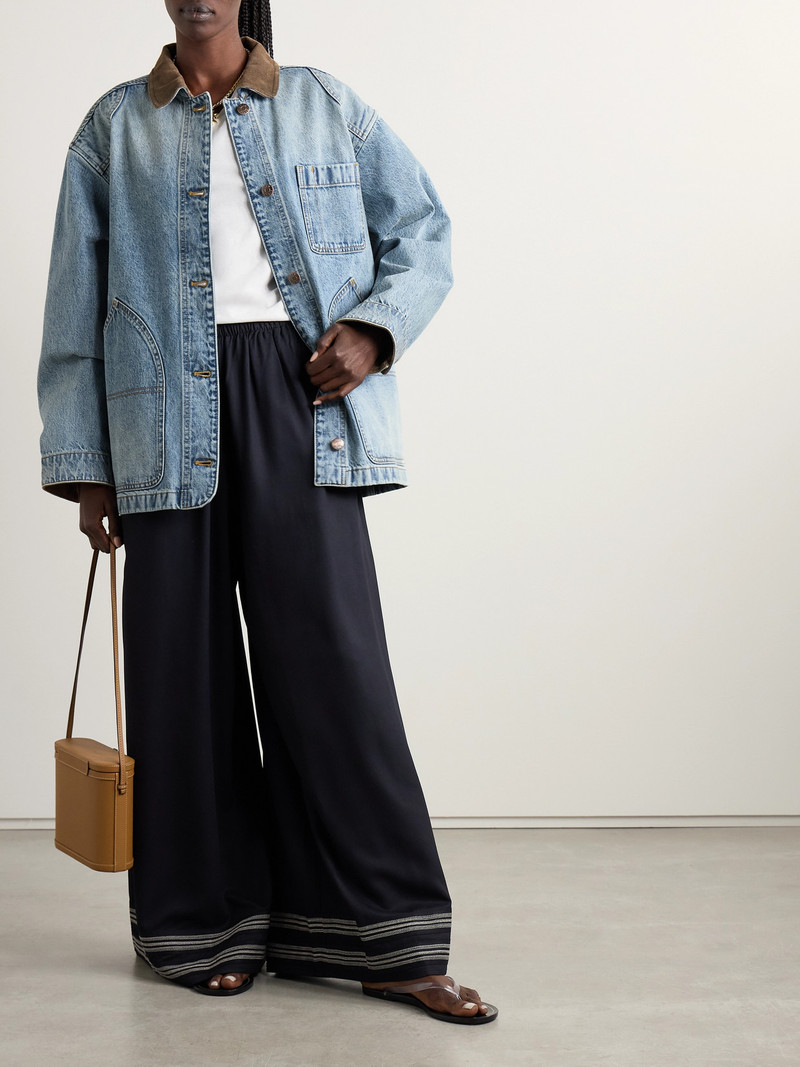 DÔEN Pascual Corduroy-trimmed Denim Jacket outlook