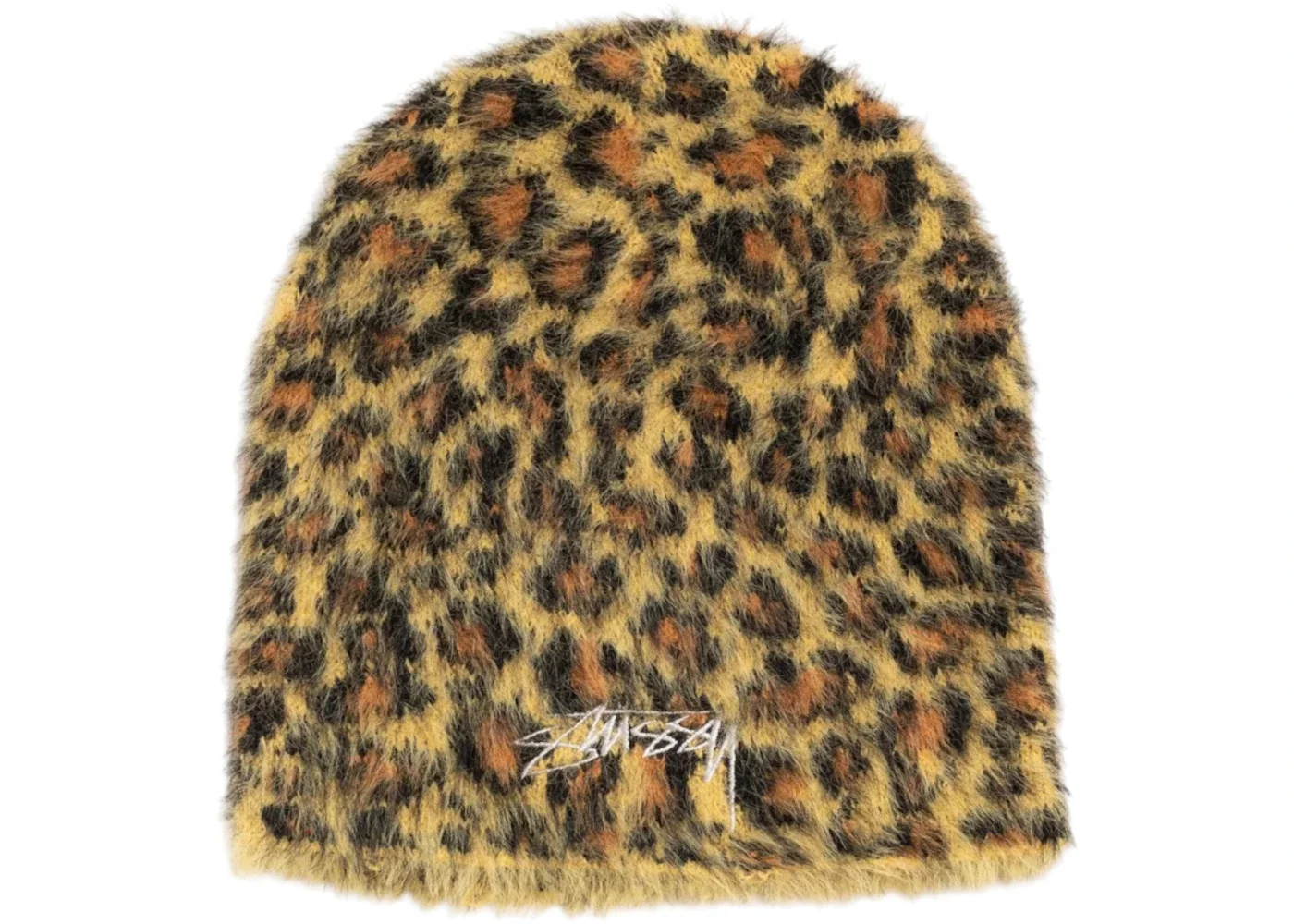 Stussy Leopard Skullcap Beanie Brown - 1