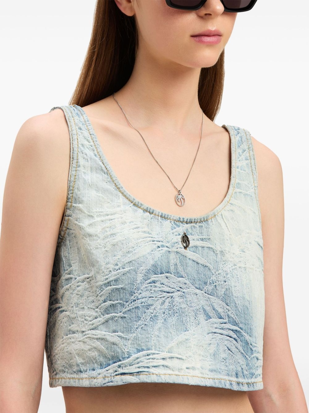 Palms denim top - 6