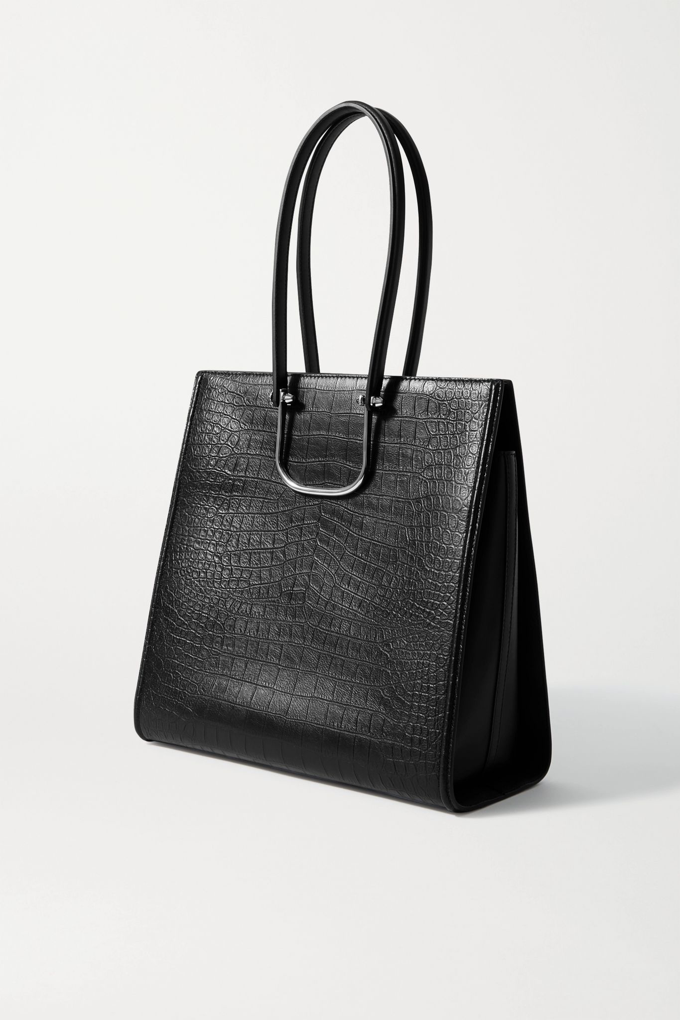 The Story large croc-effect leather tote - 3