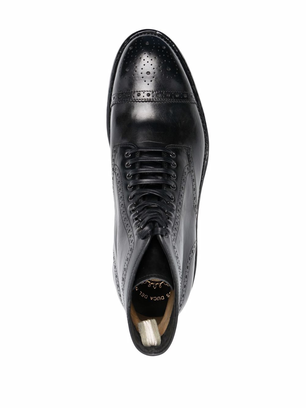 brogue-detail leather ankle boots - 4