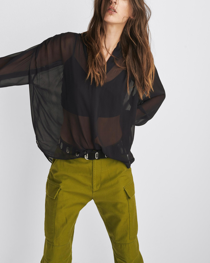 Hannah Georgette Top Relaxed Fit Long Sleeve 6