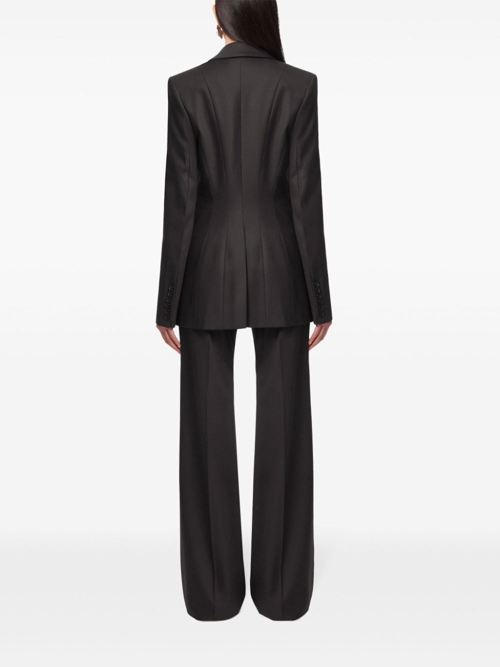 Wide-Leg Wool Trousers - 4
