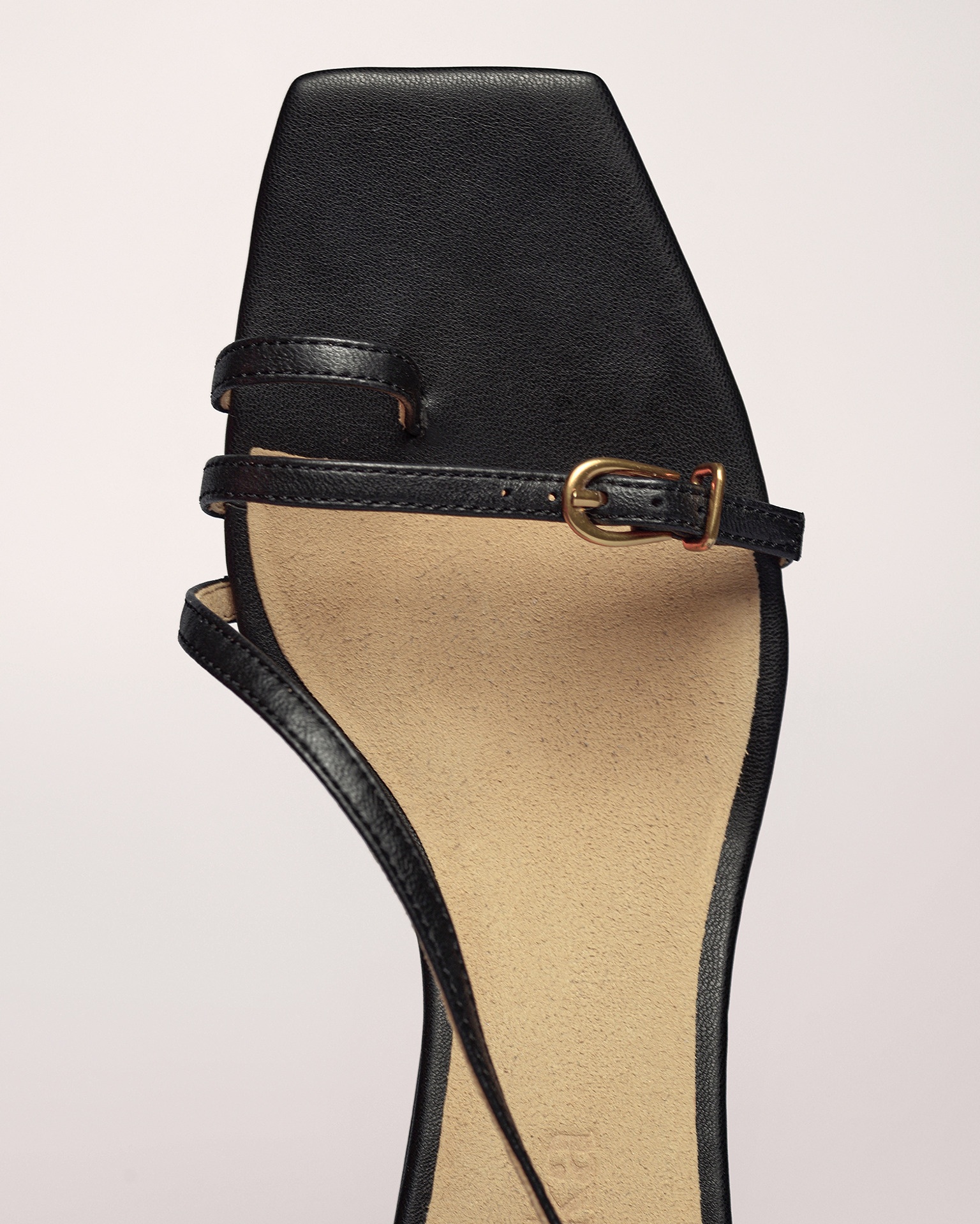JEWEL - Vegan leather sandals - Black - 3
