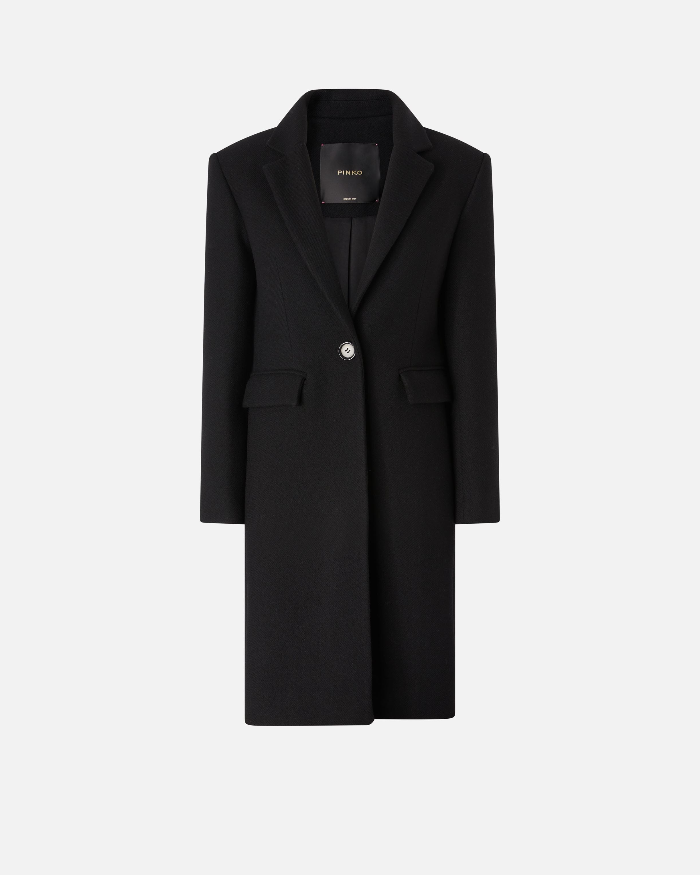 SINGLE-BREASTED WOOL-BLEND CLOTH COAT - 1