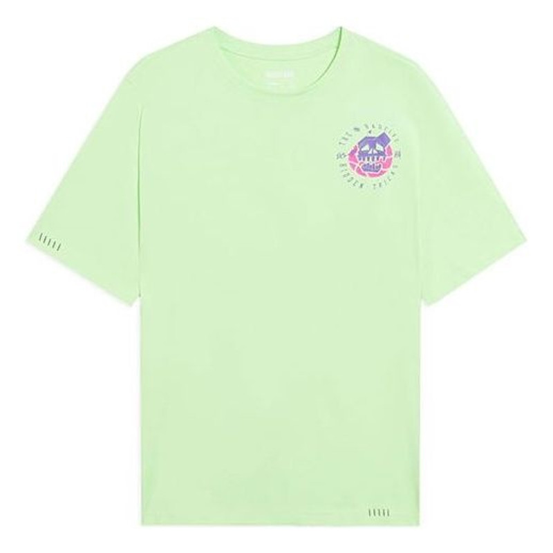 Li-Ning BadFive Skull Graphic Loose Fit T-shirt 'Light Green' AHSS389-1 - 1