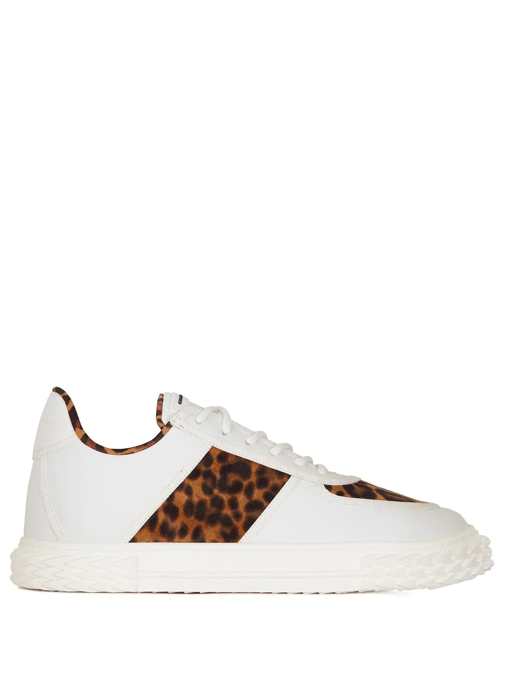 leopard panel sneakers - 1