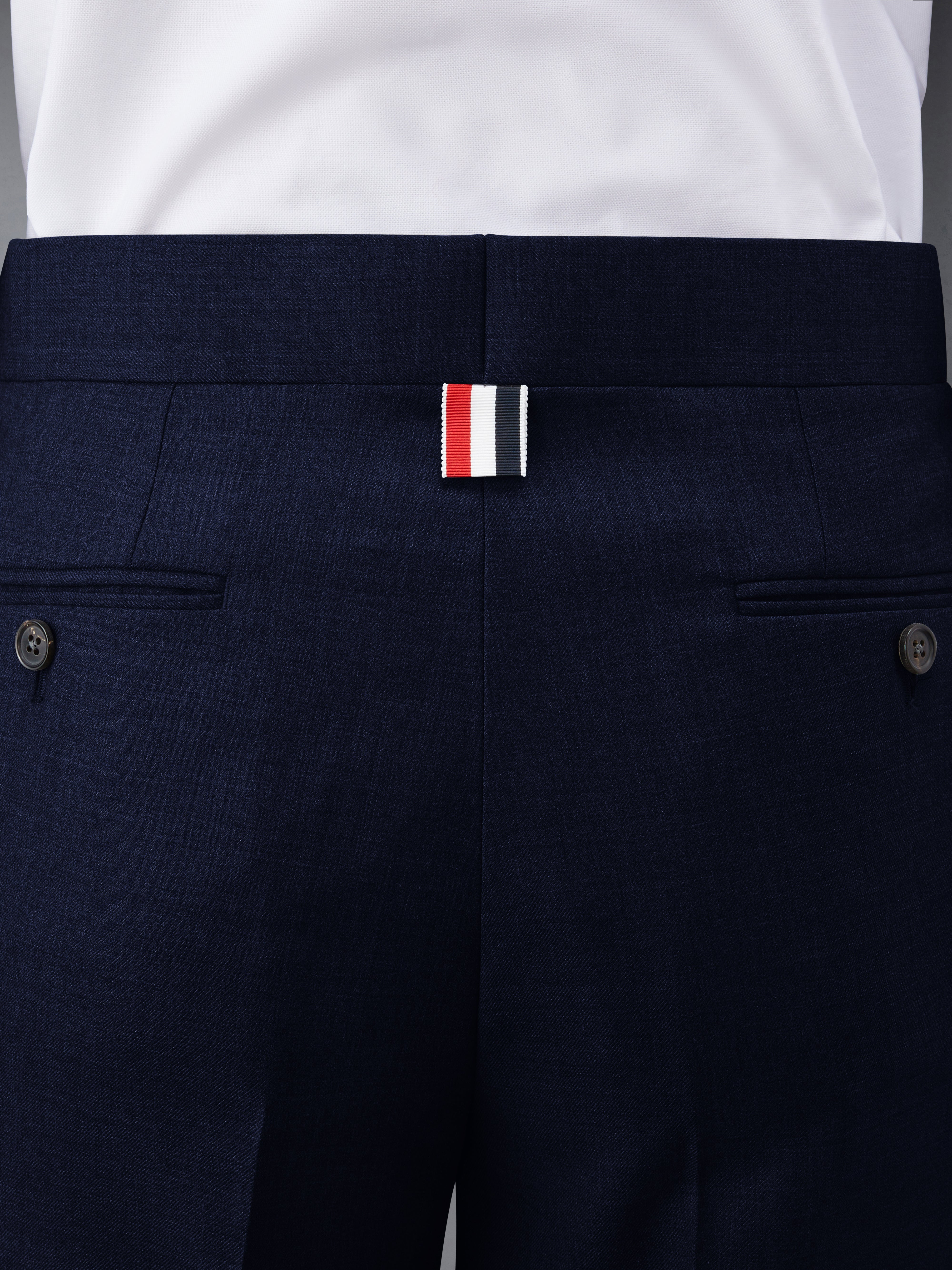 Super 120's wool twill slim-fit trousers - 4