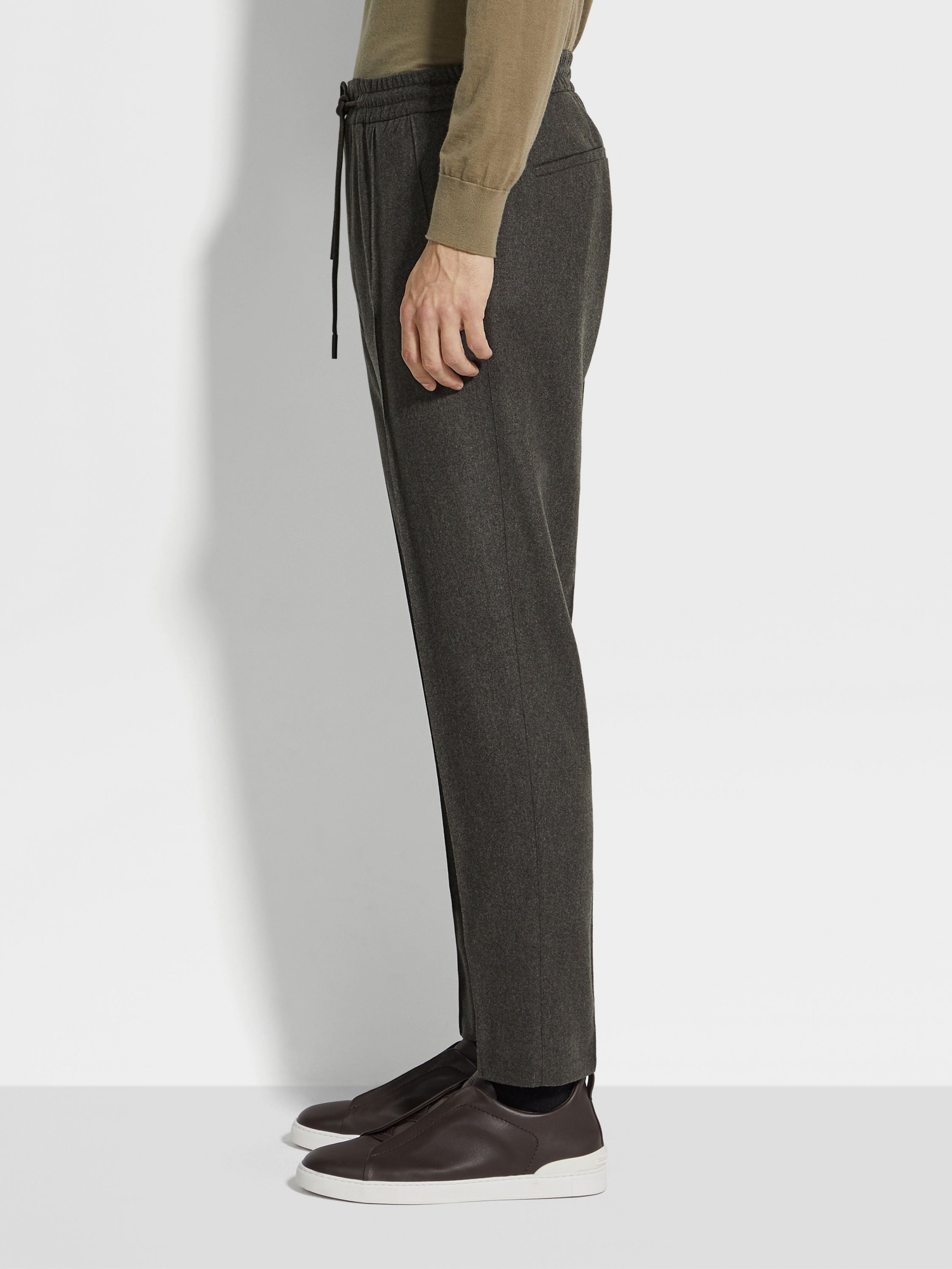 KHAKI 15MILMIL15 WOOL JOGGERS - 3