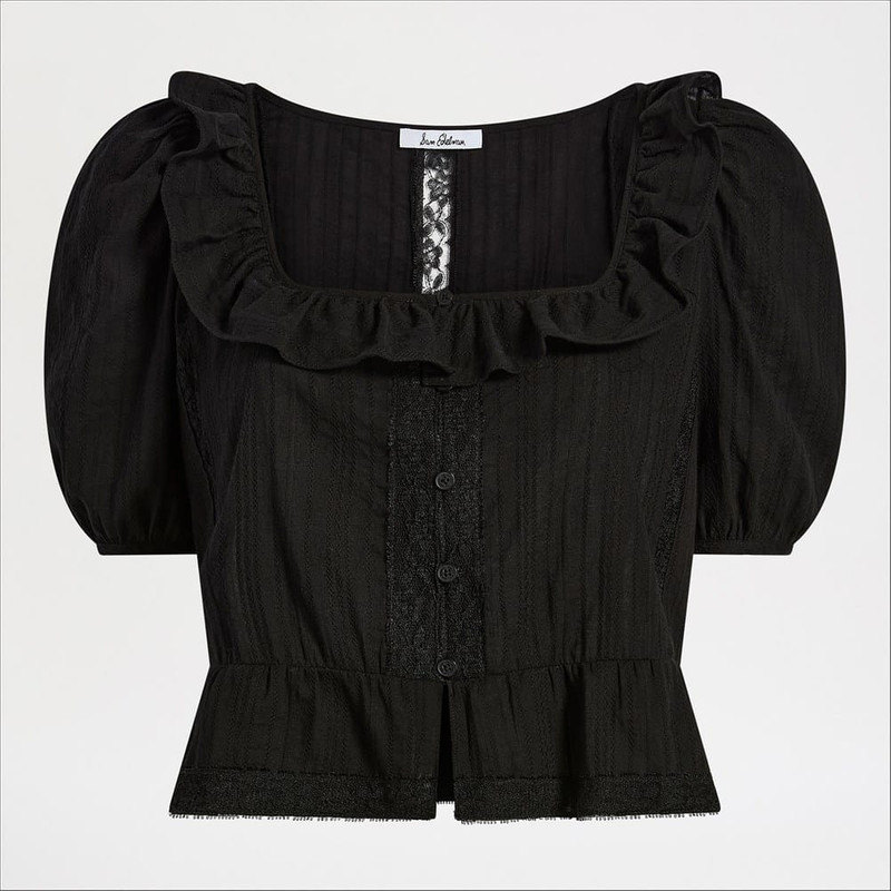 Short Sleeve Peasant Top 1