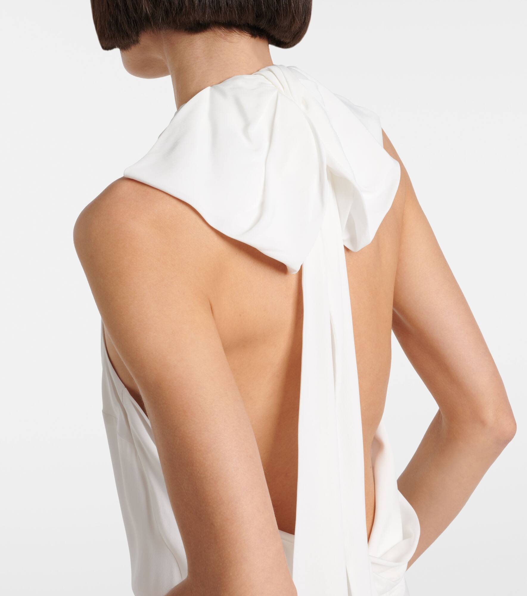 Bow-detail open-back gown - 6