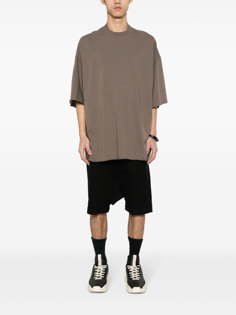 tape-detail orgnaic cotton T-shirt - 2