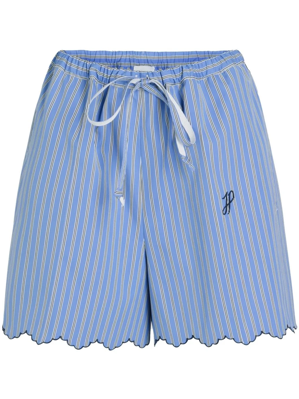 striped drawstring shorts - 1