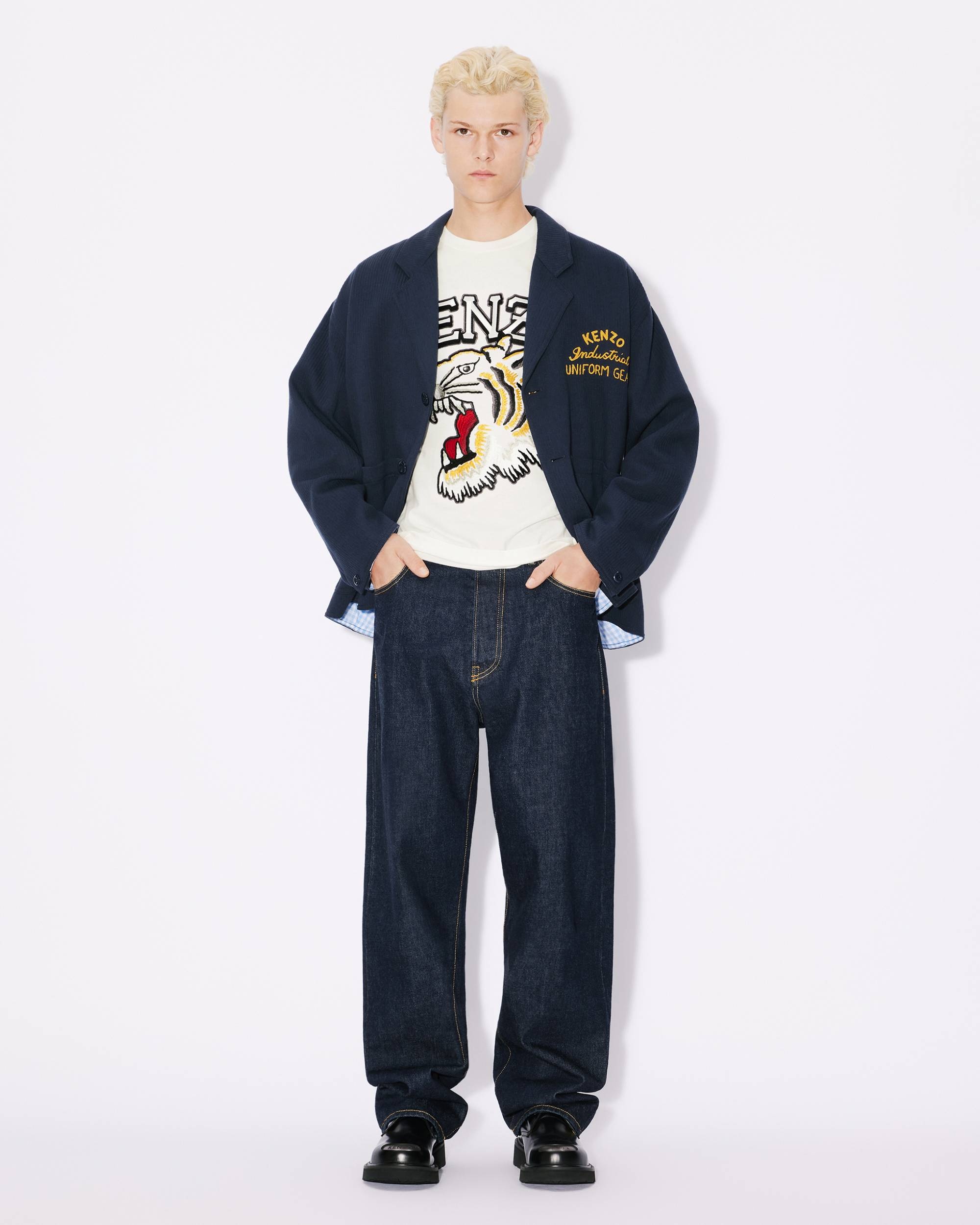 'KENZO Drawn Varsity' embroidered workwear jacket - 5