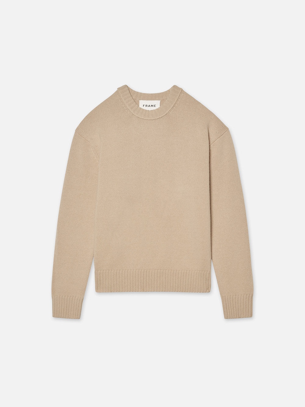 The Cashmere Crewneck in Sand Beige - 1