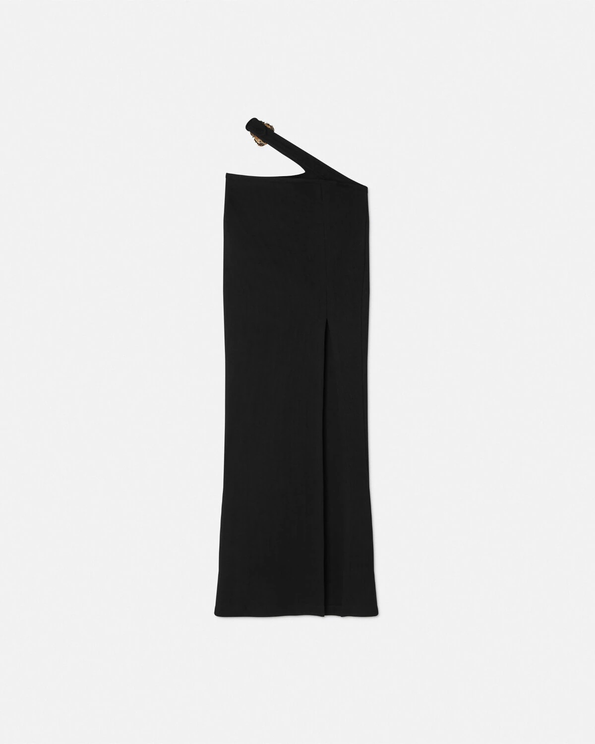 Baroque Buckle Ribbed Long Skirt - 3