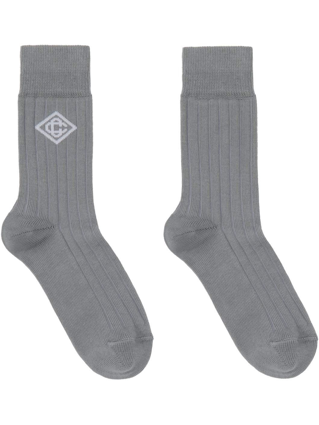 Gray Dress Socks - 1