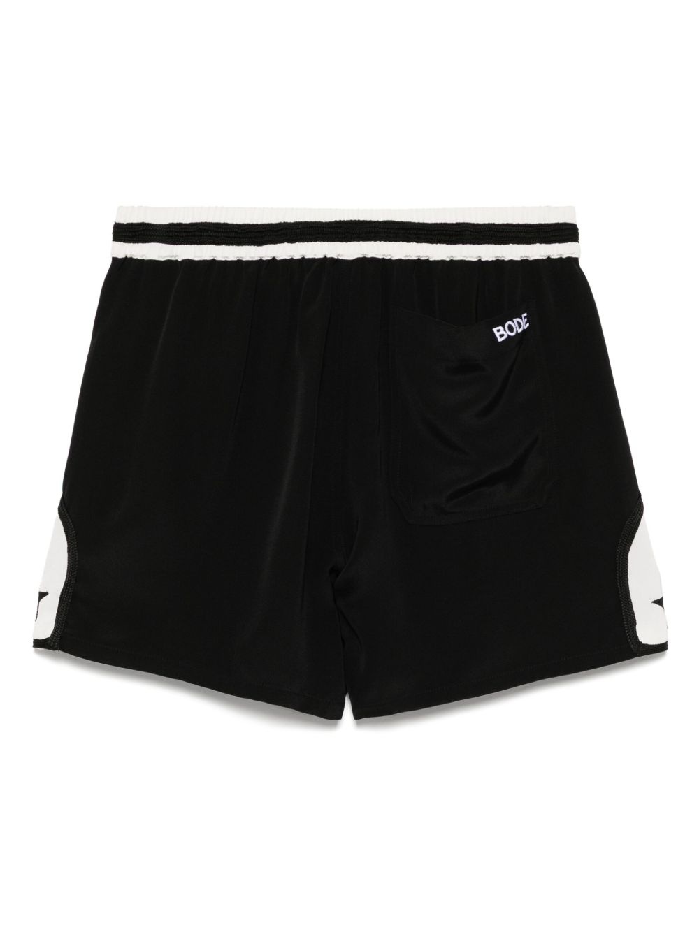 star-embroidered silk shorts - 2