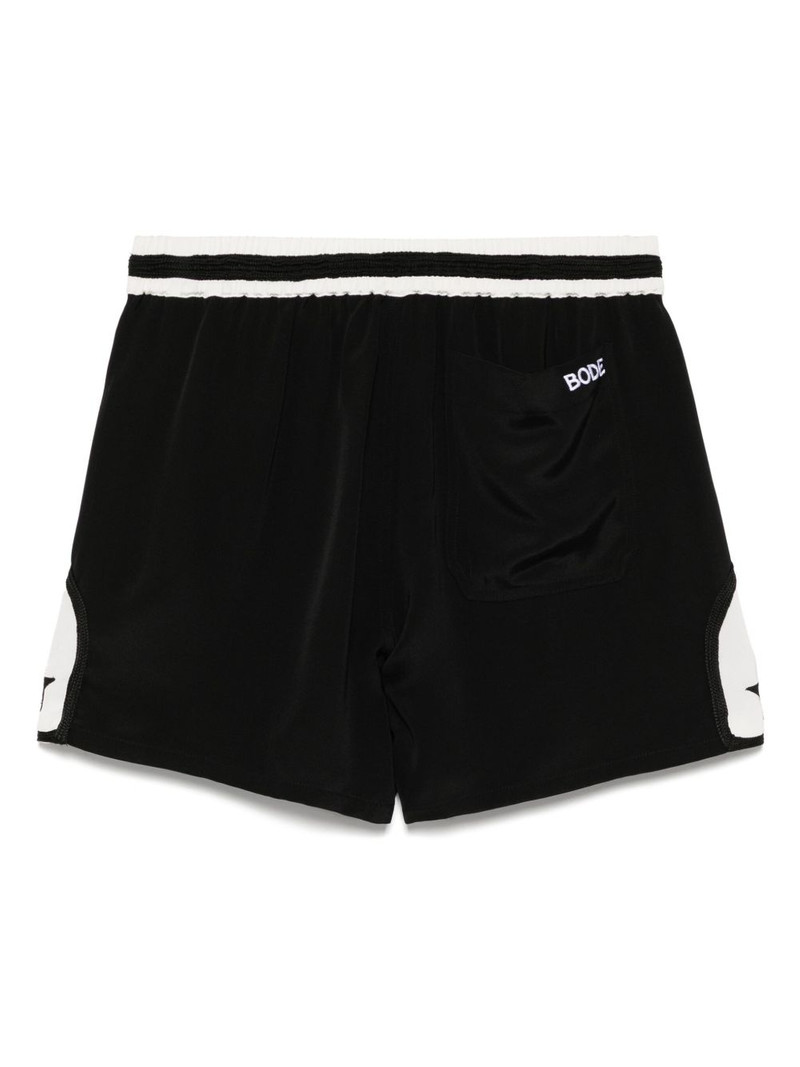 BODE star-embroidered silk shorts outlook