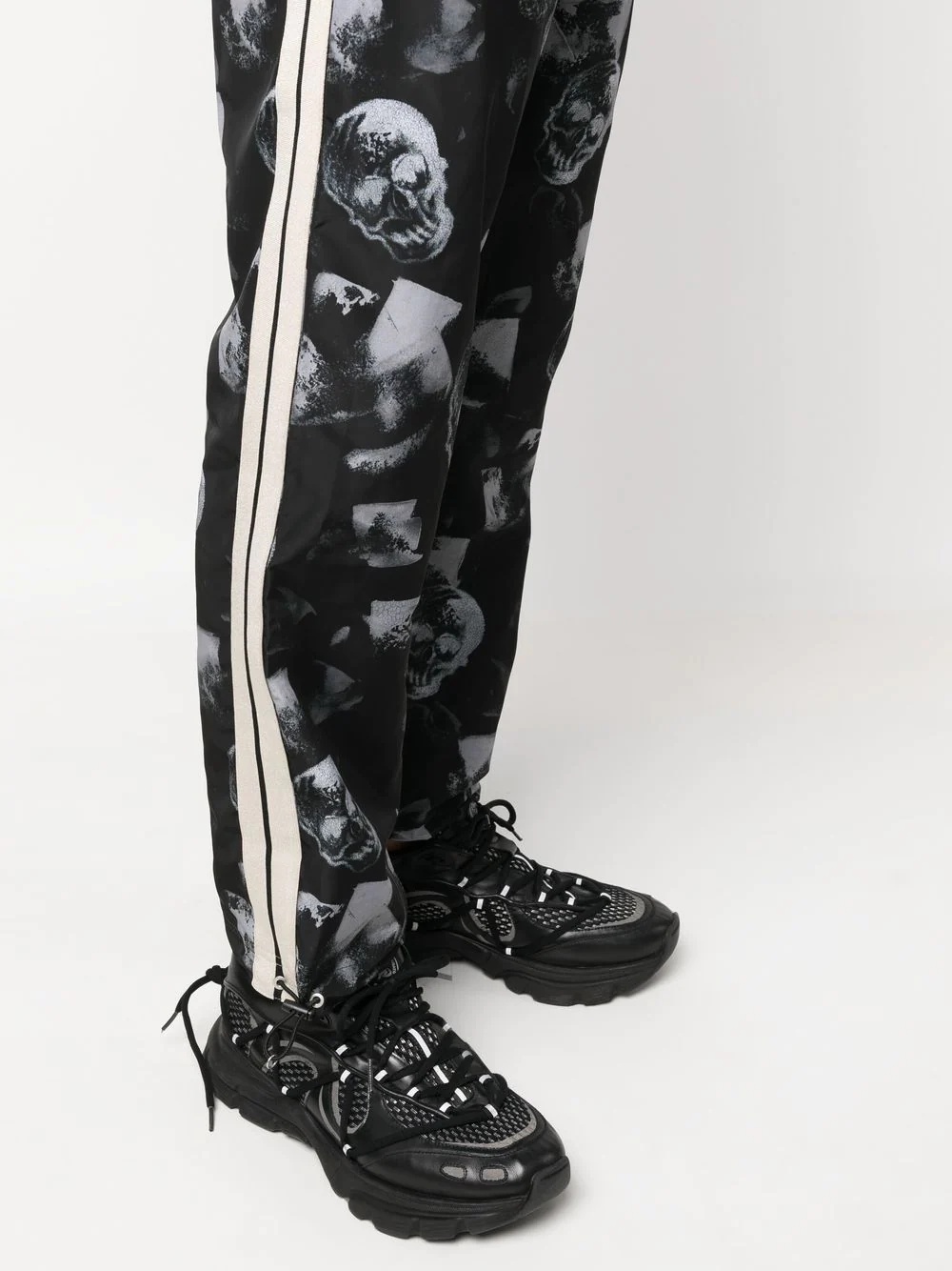 all-over skull-print trousers - 5