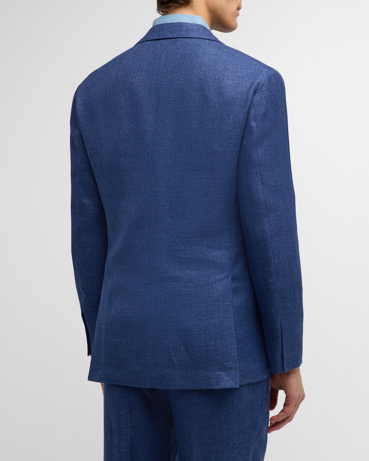 Men's Linen, Wool and Silk Suit - 5