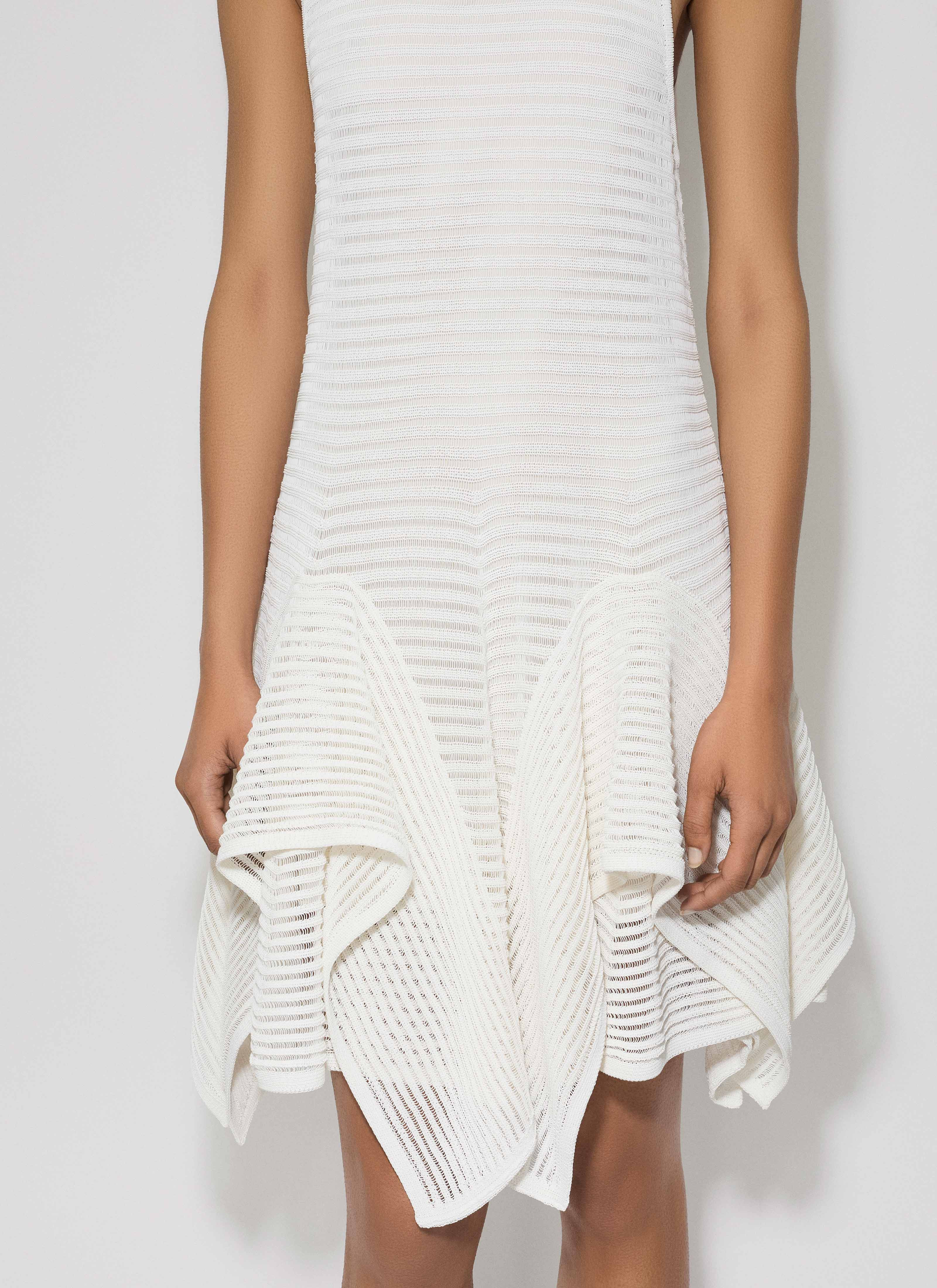KNIT SHORT RUFFLE DRESS - 5
