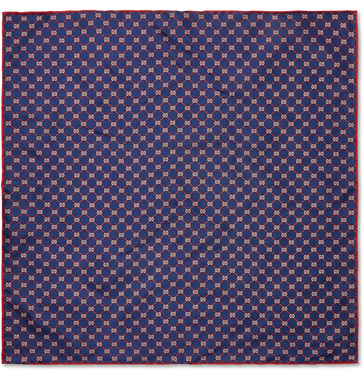 Logo-Print Silk-Twill Pocket Square - 3