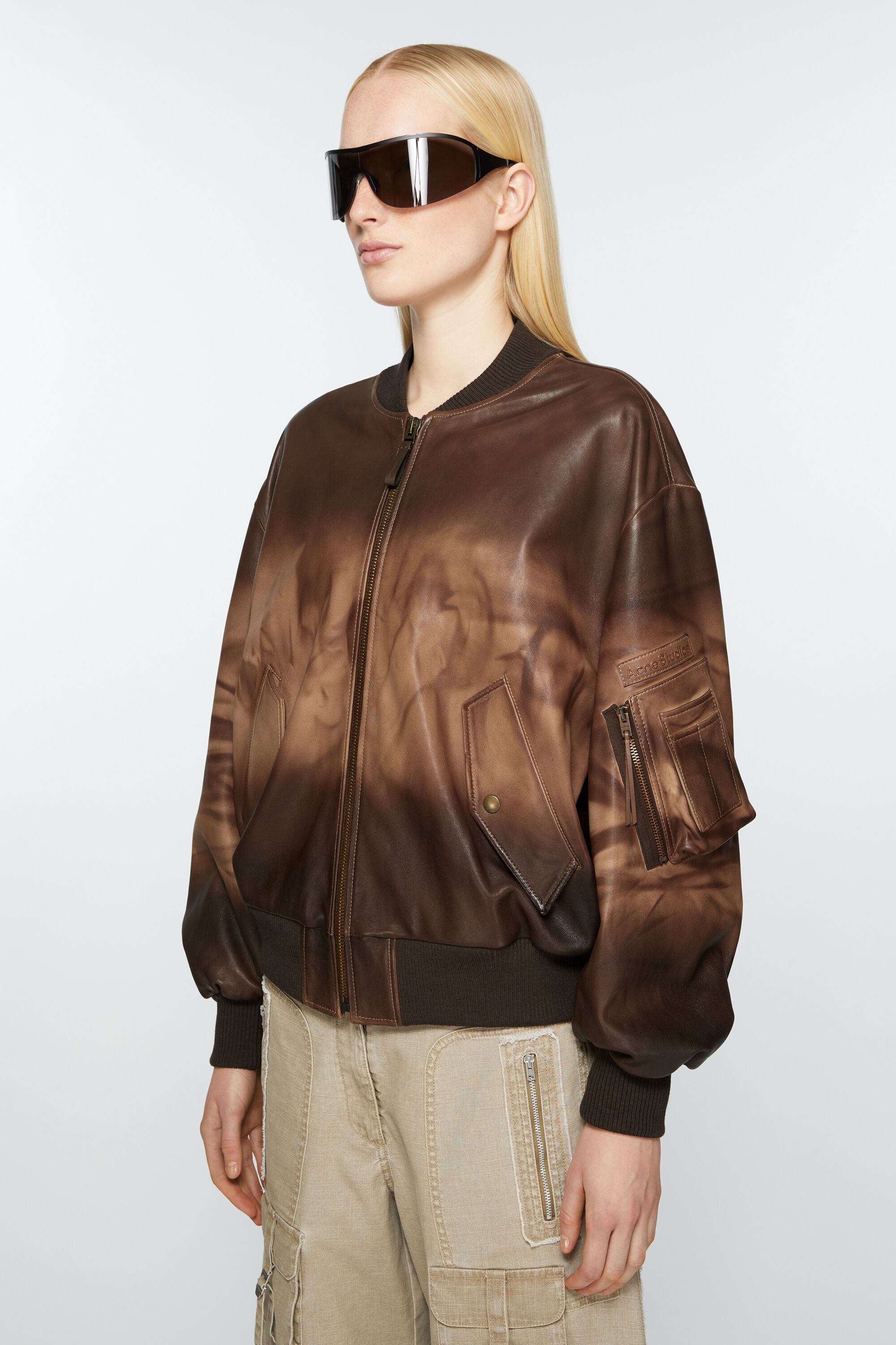 Acne Studios Leather bomber jacket - Brown | REVERSIBLE