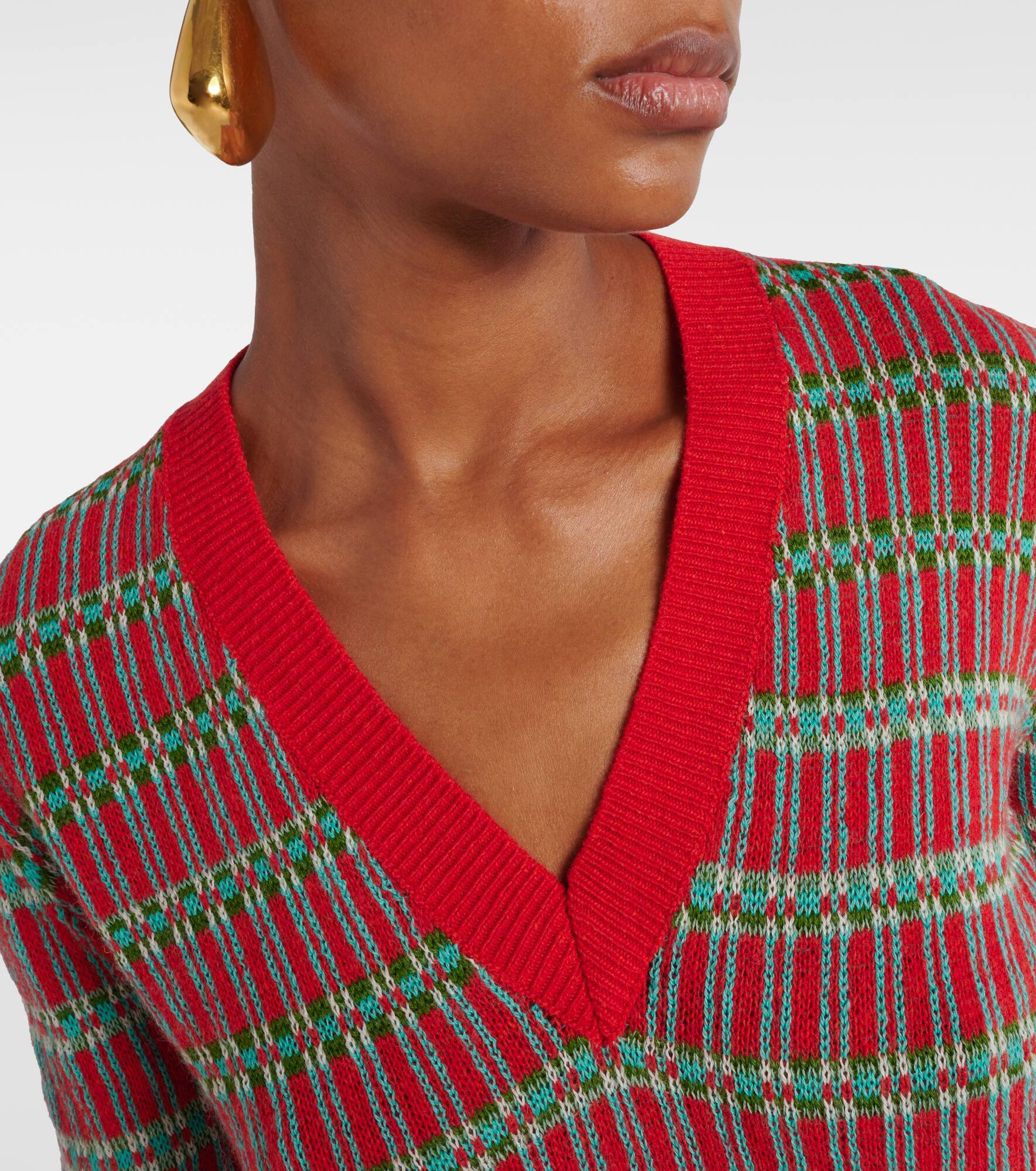 Jacquard wool-blend sweater - 4
