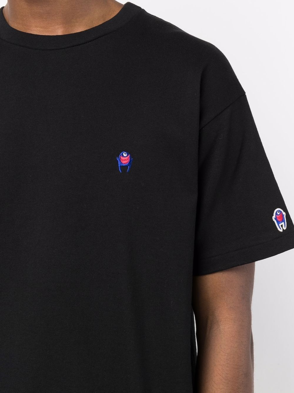 logo-embroidered cotton T-shirt - 5