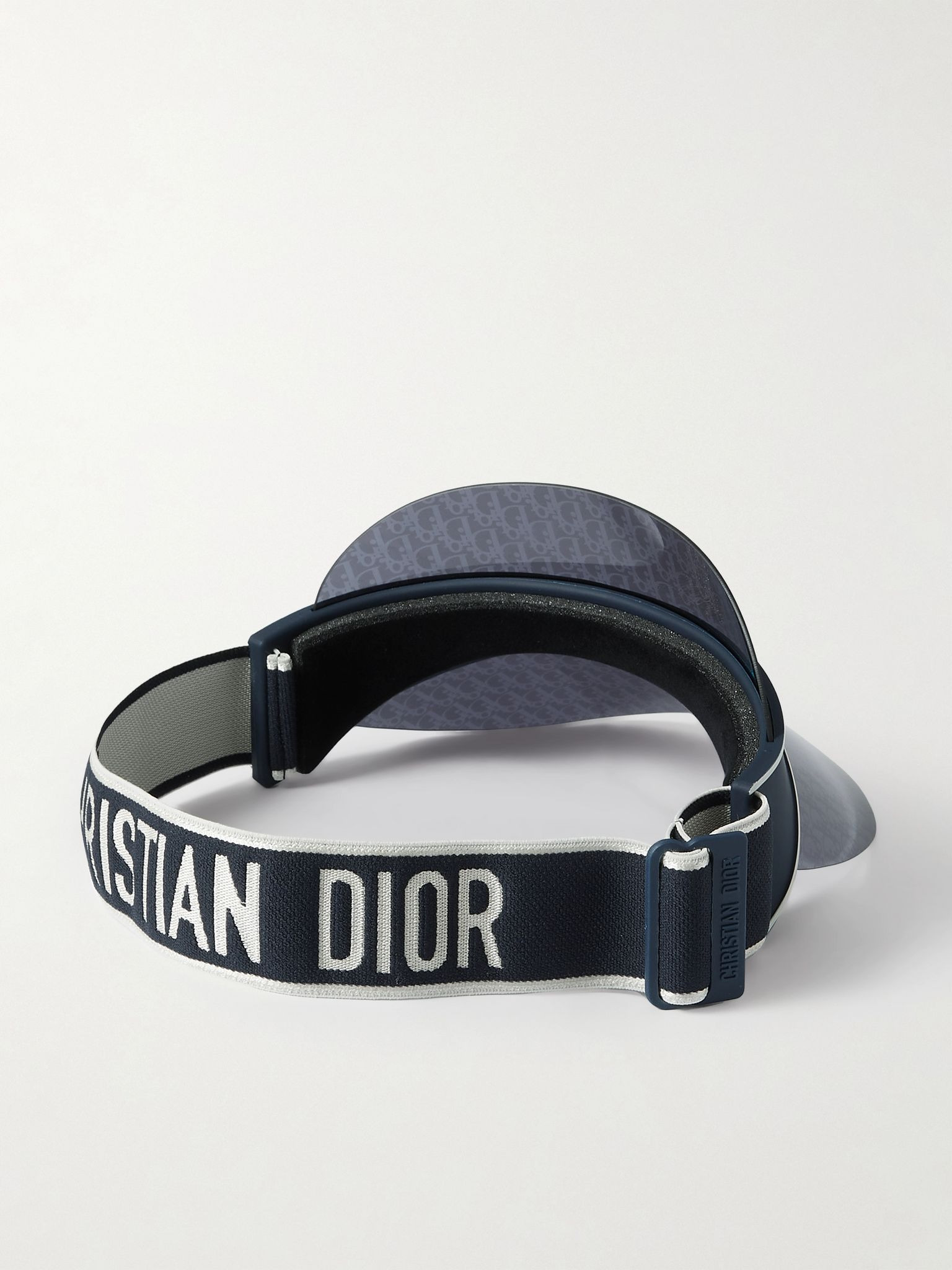 DiorClub V1U Perspex and cotton-blend jacquard visor Blue - 3