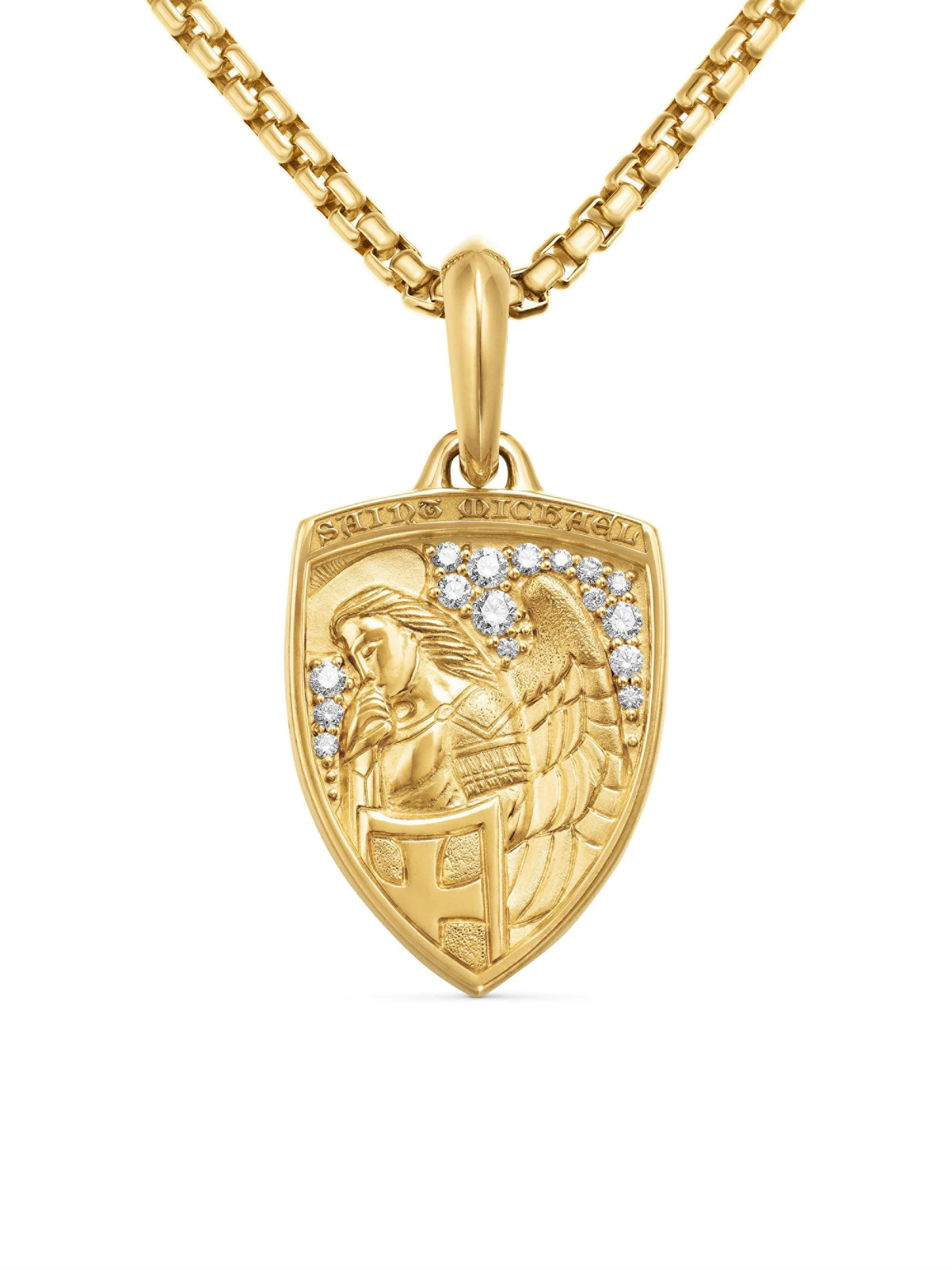 Men's St. Michael Amulet in 18K Yellow Gold - Gold - 1