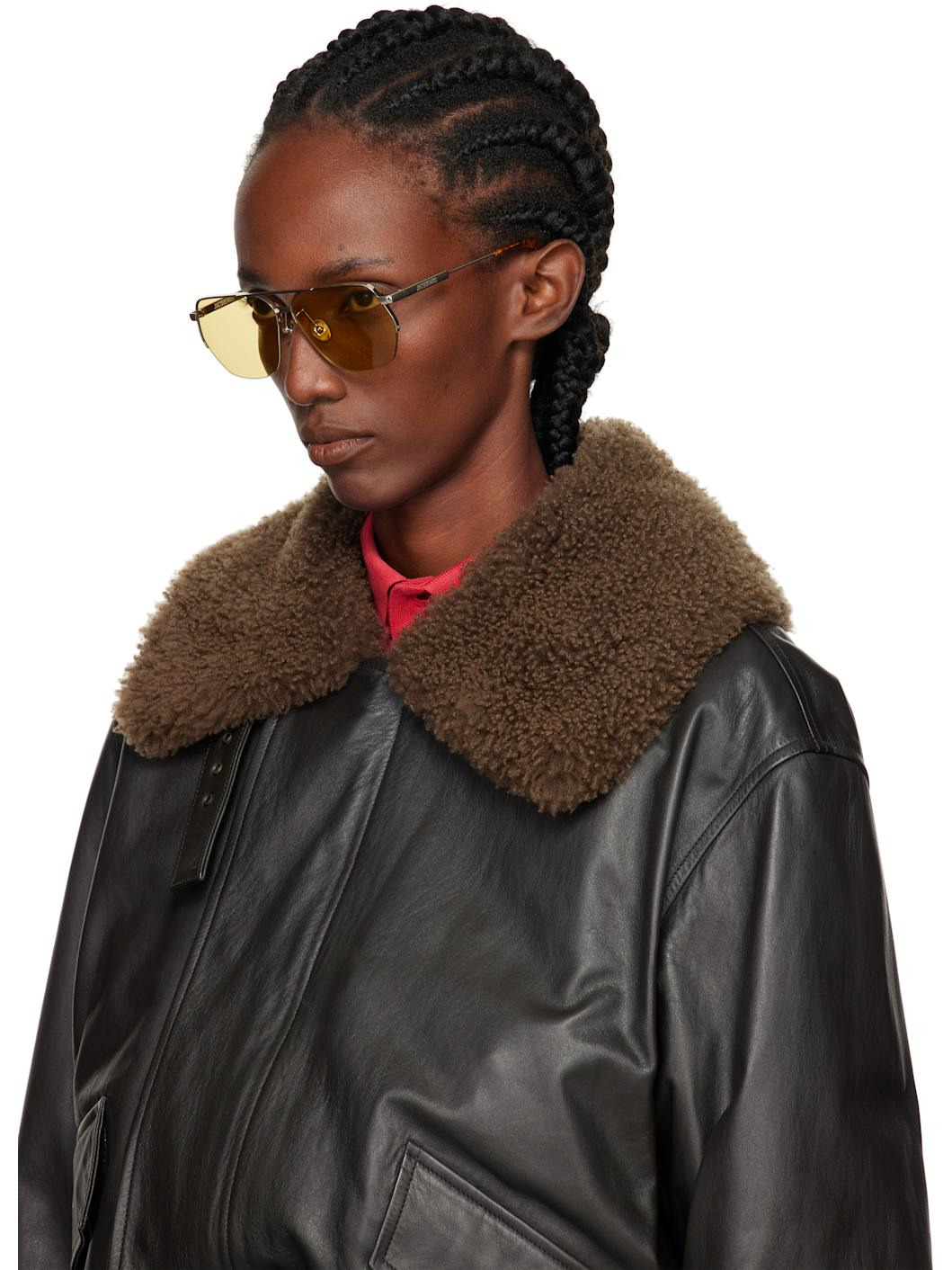 Silver La Croisière 'The Aviador' Sunglasses - 4