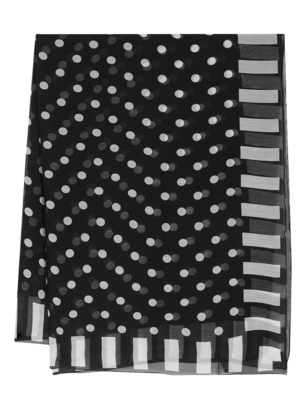 polka-dot silk scarf - 1