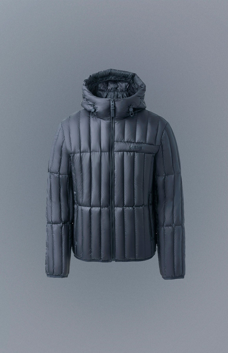 PETER Translucent ripstop light down jacket with hood 1