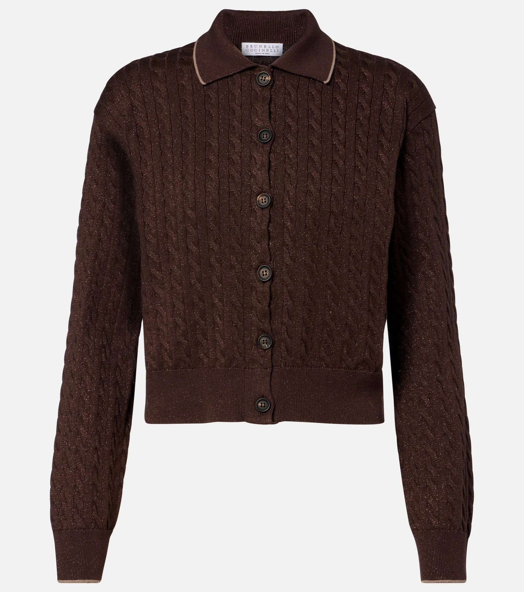 Cotton-blend cardigan - 1