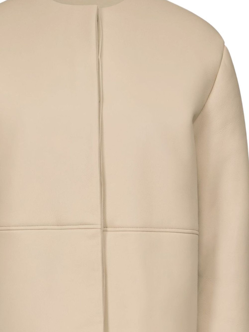 Loulou de Saison Fargo leather-panelled shearling jacket outlook