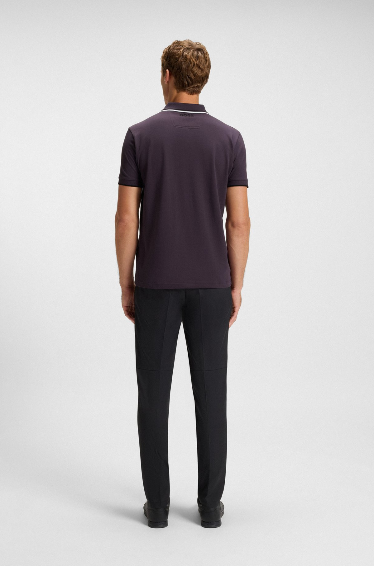 COTTON-BLEND POLO SHIRT WITH CONTRAST LOGOS - 5