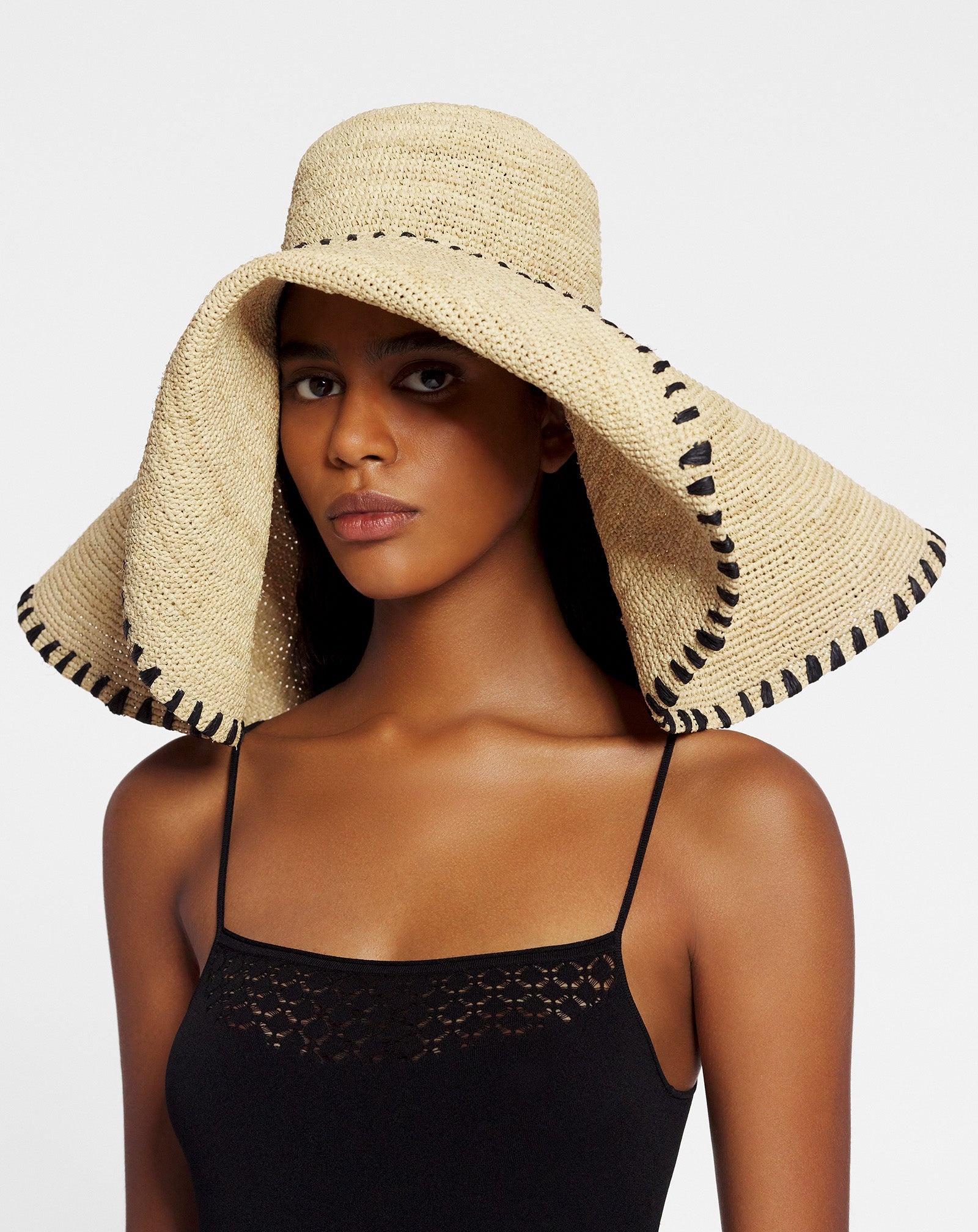 LANVIN CAPELINE HAT IN RAFFIA - 2