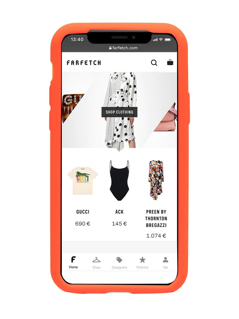 Off-White Diag iPhone 12 Mini case outlook