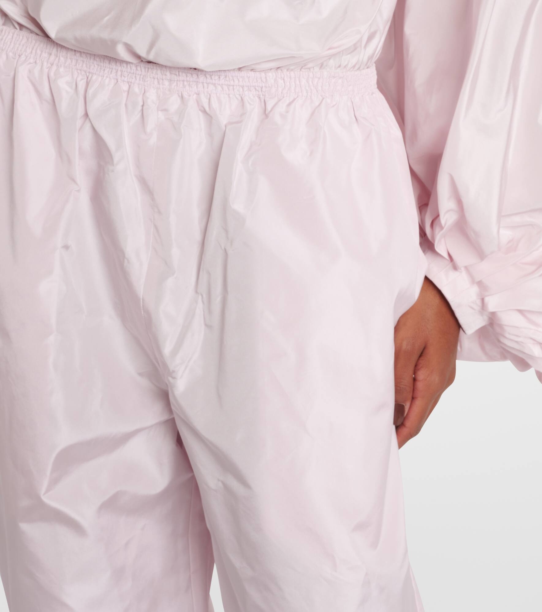 Balloon silk wide-leg pants - 4