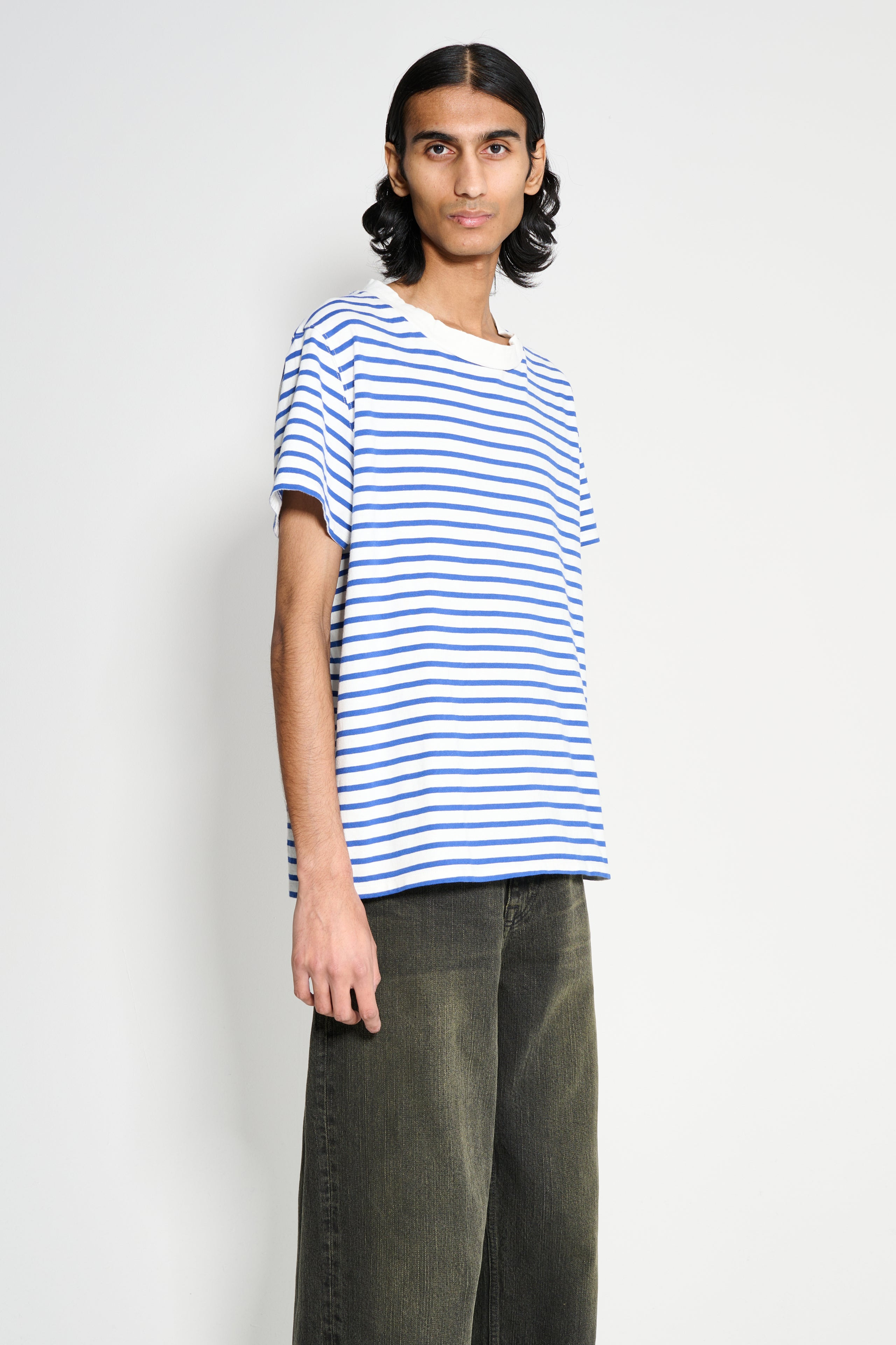 OUR LEGACY BLISS T-SHIRT GENOVA STRIPE ROUGH COTTON - 3