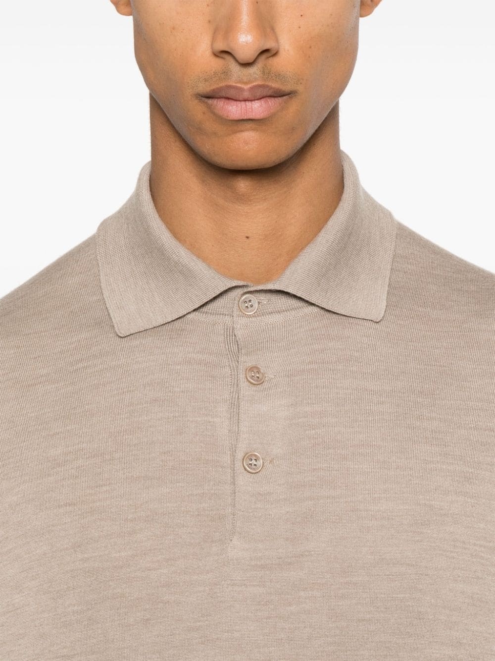 fine-knit polo shirt - 5
