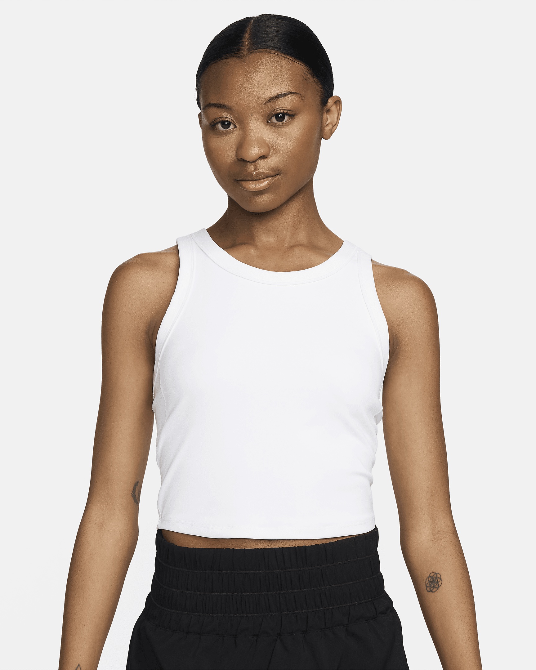 Nike Nike One Fitted Women s Dri FIT Strappy Cropped Tank Top REVERSIBLE