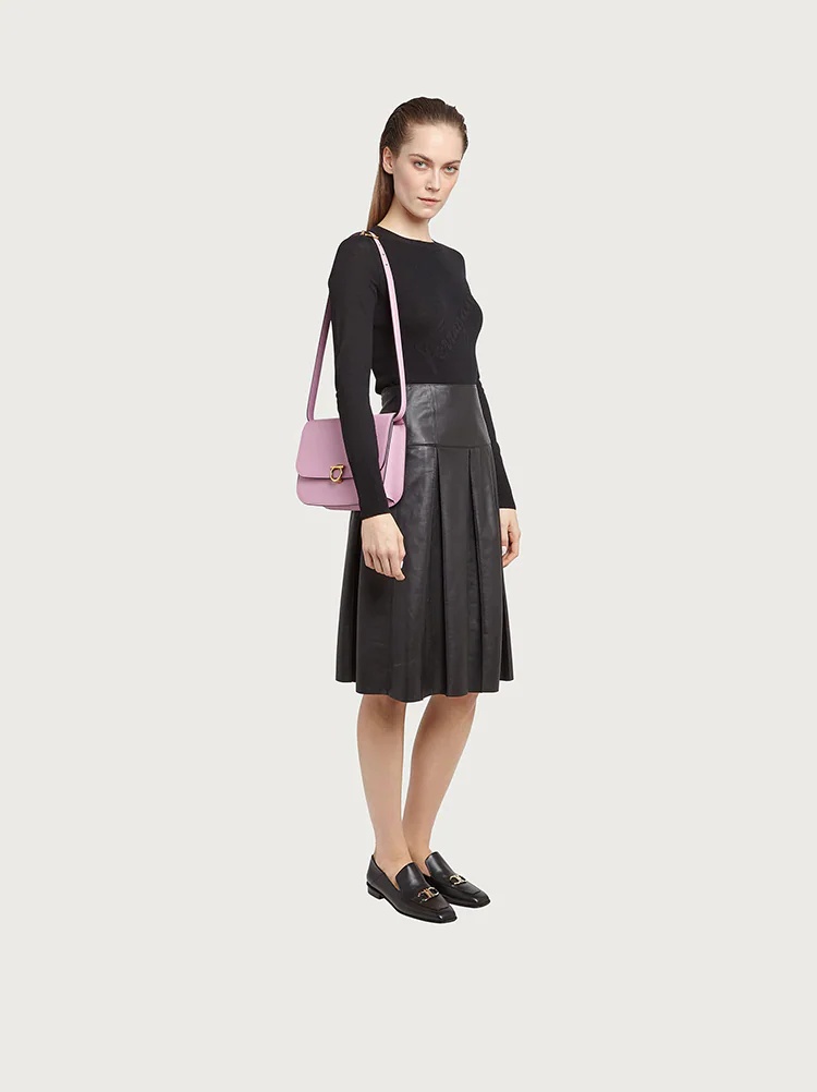 GANCINI ROUNDED FLAP BAG - 5