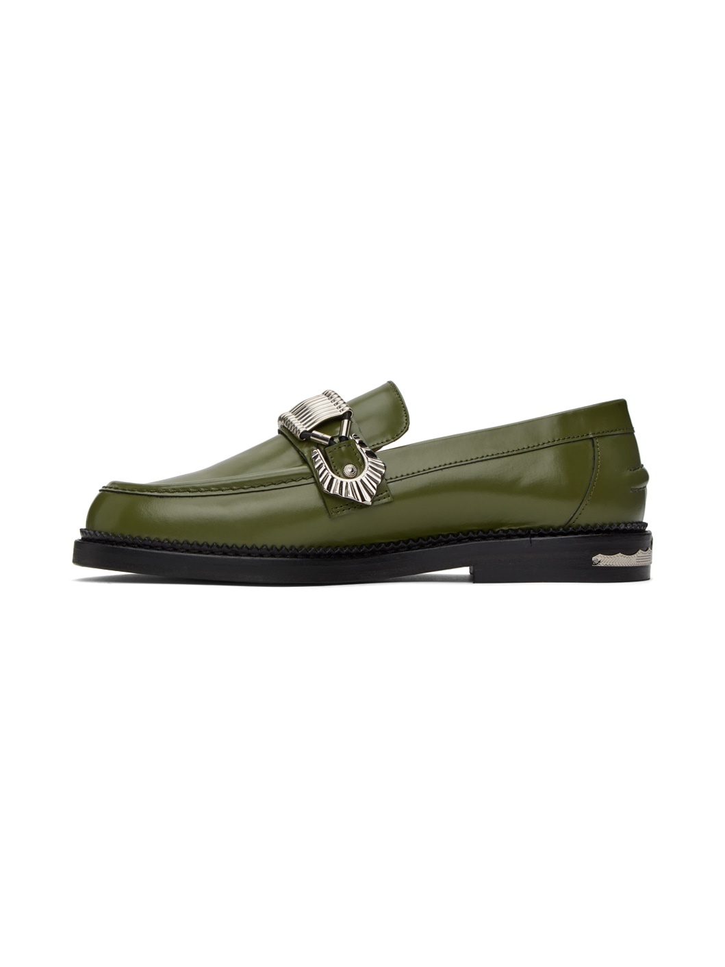 SSENSE Exclusive Green Polished Loafers - 3