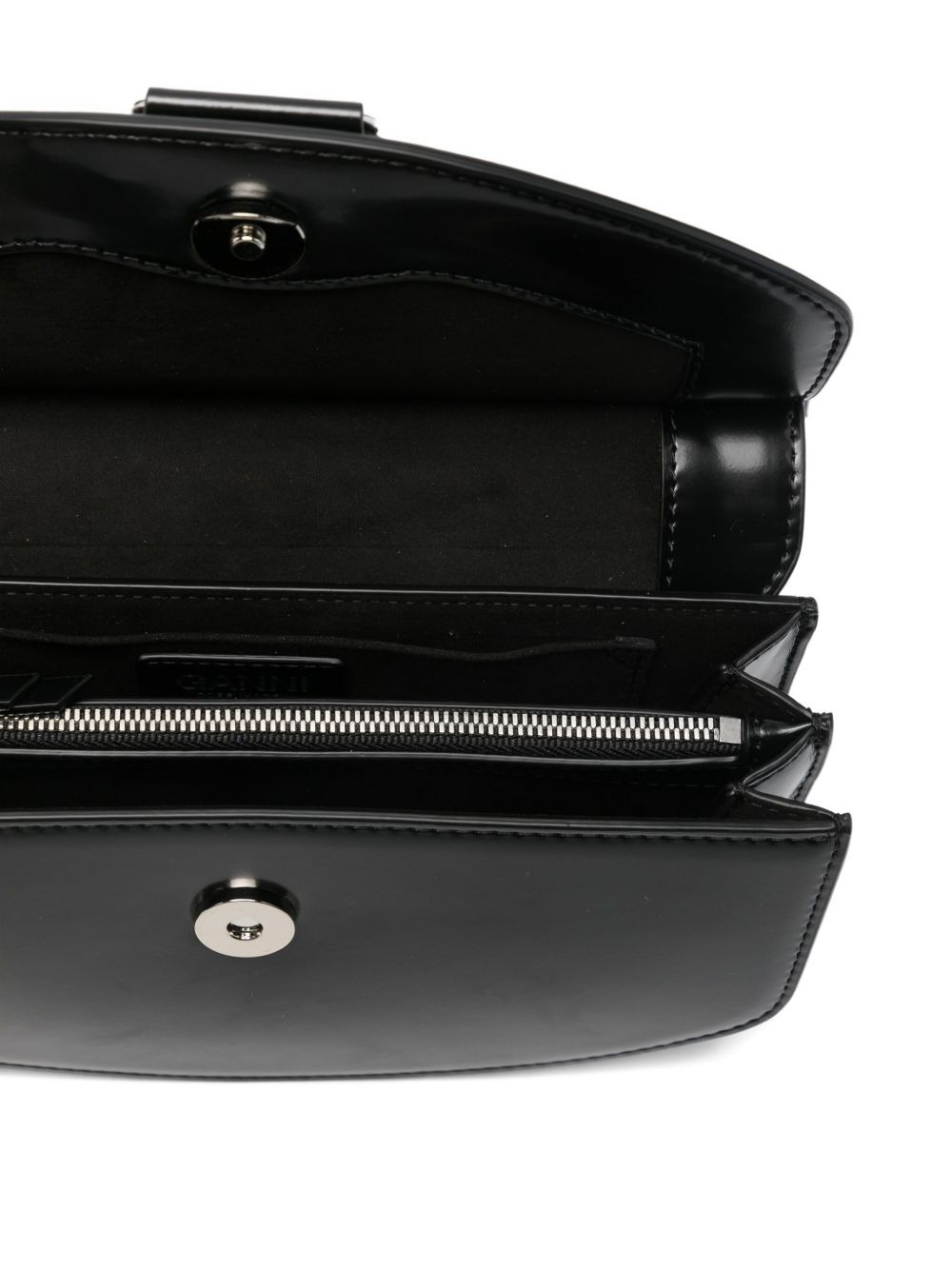 curved leather cross body bag - 4